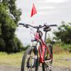 2 Sets high visibility bike flag bicycle visibility flags bicycle flagpole for electric bikes Golf carts Bicycle Flags view 3