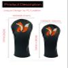 Fox PU Leather Golf Club Covers Driver Headcovers Fairway Woods Hybrid Protector with Interchangeable Number Tag view 2