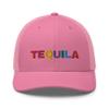 RIVEMUG Tequila Premium Trucker Hat Mid Crown Curved Bill Snapback Adjustable Cap Pink view 2