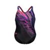 ARENA Feel Girls' Shading Front-Lined Swim Pro Back Swimsuit Waterfeel Comfortable One Piece Suit Pool or Beach, US Size 5Y/22, Black/Freak Rose view 1