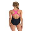 ARENA Feel Girls' Shading Front-Lined Swim Pro Back Swimsuit Waterfeel Comfortable One Piece Suit Pool or Beach, US Size 5Y/22, Black/Freak Rose view 2