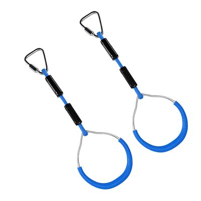 Homoyoyo 2pcs Children Workout Rings Gym bar Swing Muscle Strength Ring Kids Playground Rings Pull up Ring Indoor Swing Ring Strength Training Ring bar kit Doorway Fitness Cross