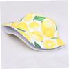 Bucket Hat Unisex Packable Fisherman Cap,Cute Lemon Pattern Bucket Hats,Lightweight Outdoor Summer Travel Beach Wide Brim Sun Hats - White view 4