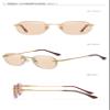 Frameless Gold Metal Ladies Sunglasses Rimless Lens Fashion Glasses for Men Summer view 2