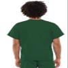 Cherokee Scrub Set for Men and Women from, Traditional Fit V-Neck Top 4777 with Natural Rise Drawstring Cargo Pant 4100, Hunter Green- L Top/XL Short Pant view 4