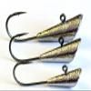 100 Unpainted Shad Dart Jig Head Crappie Pan Fish Ice Fishing Xtra Strong Hook 1/2oz view 1