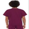 Cherokee Scrub Set for Men and Women from, Traditional Fit V-Neck Top 4777 with Natural Rise Drawstring Cargo Pant 4100, Wine- XL Top/XL Short Pant view 4