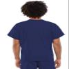 Cherokee Scrub Set for Men and Women from, Traditional Fit V-Neck Top 4777 with Natural Rise Drawstring Cargo Pant 4100, Navy- S Top/S Pant view 4