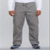 Cherokee Scrub Set for Men and Women from, Traditional Fit V-Neck Top 4777 with Natural Rise Drawstring Cargo Pant 4100, Grey- M Top/M Pant view 3