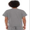 Cherokee Scrub Set for Men and Women from, Traditional Fit V-Neck Top 4777 with Natural Rise Drawstring Cargo Pant 4100, Grey- M Top/M Pant view 4