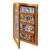 PENNZONI Baseball Card Display Case - Sports Card Display Frame Lockable - 20 Ungraded Cards Case with UV Protection, Card Display for Football - Trading Card Display, Walnut view 2