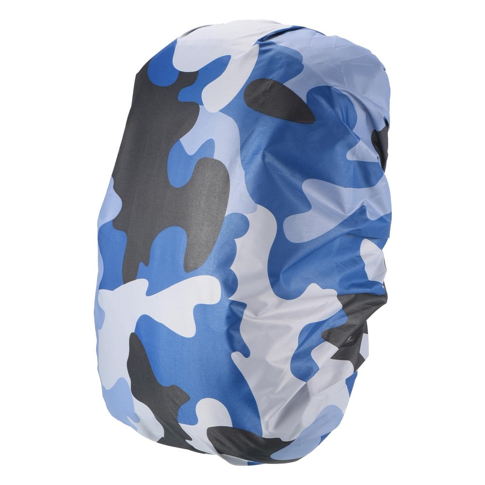 PATIKIL 45-55L Waterproof Rucksack Cover, Non-Slip Backpack Rain Cover for Travel, Hiking, Camping, Climbing, L, Blue Camo