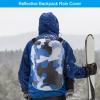 PATIKIL 45-55L Waterproof Rucksack Cover, Non-Slip Backpack Rain Cover for Travel, Hiking, Camping, Climbing, L, Blue Camo view 4