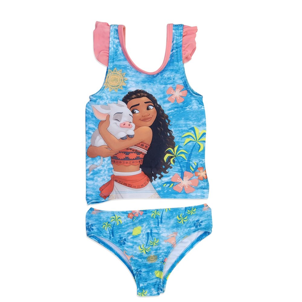 Girls Swimsuit with Fun Designs (2T) Rose