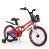 BABY JOY Kids Bike, 18 Inch Children Bikes for Boys Girls Age 4-8 Years w/Training Wheels, Handbrake, Coaster Brake & Removable Basket, Kids Bicycle of Multiple Colors view 1