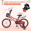 BABY JOY Kids Bike, 18 Inch Children Bikes for Boys Girls Age 4-8 Years w/Training Wheels, Handbrake, Coaster Brake & Removable Basket, Kids Bicycle of Multiple Colors view 2