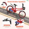 BABY JOY Kids Bike, 18 Inch Children Bikes for Boys Girls Age 4-8 Years w/Training Wheels, Handbrake, Coaster Brake & Removable Basket, Kids Bicycle of Multiple Colors view 3