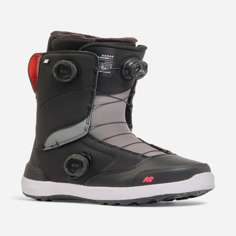 K2 Kamas Clicker X HB Mens Snowboard Boots, 8, Black