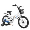 BABY JOY Kids Bike, 18 Inch Children Bikes for Boys Girls Age 4-8 Years w/Training Wheels, Handbrake, Coaster Brake & Removable Basket, Kids Bicycle of Multiple Colors view 1