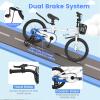 BABY JOY Kids Bike, 18 Inch Children Bikes for Boys Girls Age 4-8 Years w/Training Wheels, Handbrake, Coaster Brake & Removable Basket, Kids Bicycle of Multiple Colors view 3