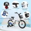 BABY JOY Kids Bike, 18 Inch Children Bikes for Boys Girls Age 4-8 Years w/Training Wheels, Handbrake, Coaster Brake & Removable Basket, Kids Bicycle of Multiple Colors view 4