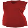 Mizuno Women's Sleeveless V-Neck Volleyball Jersey |US Womens Extra Extra Small (XXS) | RED view 1