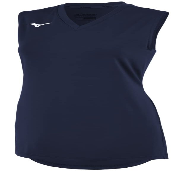 Mizuno Youth Girl's Sleeveless V-Neck Volleyball Jersey | Navy | Youth - Girls | Large (L)