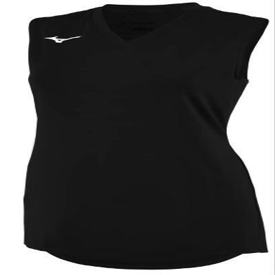 Mizuno Women's Sleeveless V-Neck Volleyball Jersey | Black | Womens | Large (L)