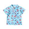 Primary Color Shirt Toddler Boys Girls Short Sleeve Independence Day 4 of July Kids Tops T Shirt with Pocket Pack Set (Light Blue, 3-4 Years) view 1