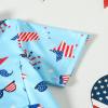Primary Color Shirt Toddler Boys Girls Short Sleeve Independence Day 4 of July Kids Tops T Shirt with Pocket Pack Set (Light Blue, 3-4 Years) view 4