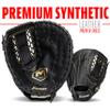 Franklin Sports Field Master First Baseman's Mitt - Adult + Youth Mitt - 12.5 Inch - Right Hand Throw - Men's + Women's - Black/Gold view 4