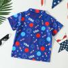 Primary Color Shirt Toddler Boys Girls Short Sleeve Independence Day 4 of July Kids Tops T Shirt with Pocket Pack Set (Dark Blue, 2-3 Years) view 2
