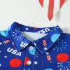 Primary Color Shirt Toddler Boys Girls Short Sleeve Independence Day 4 of July Kids Tops T Shirt with Pocket Pack Set (Dark Blue, 2-3 Years) view 4