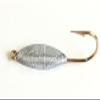 100 Unpainted Crappie Slab Jig Head Spoon Panfish Ice Fishing #4 Gold VMC Hook 1/32oz