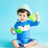 Boys, Girls Swimsuit short Sleeve One Piece Cartoon Swimsuit Rash Guard Swimwear Blue 7-8 years view 4