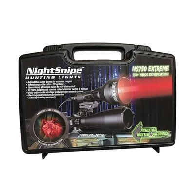 NightSnipe NS750 Double Trouple Coyote-Hog-Predator Hunting Light Kit (Class-3) (RED, RED, Green, Green)