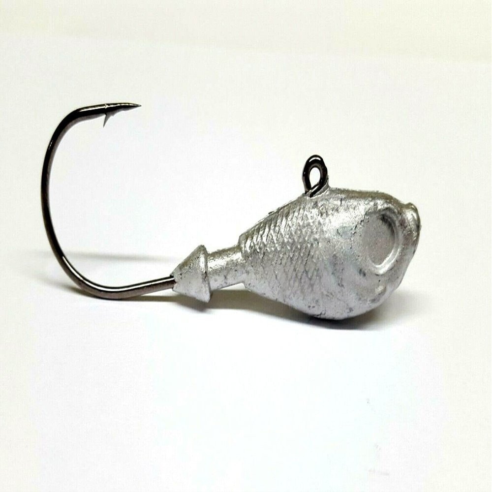 10 Unpainted Ultra Minnow Jig Head Striper Fluke Walleye Lure Ultra Point Hook 8oz