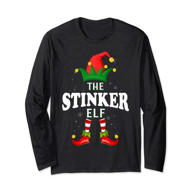 Xmas Stinker Elf Family Matching Christmas Pajama Long Sleeve T-Shirt