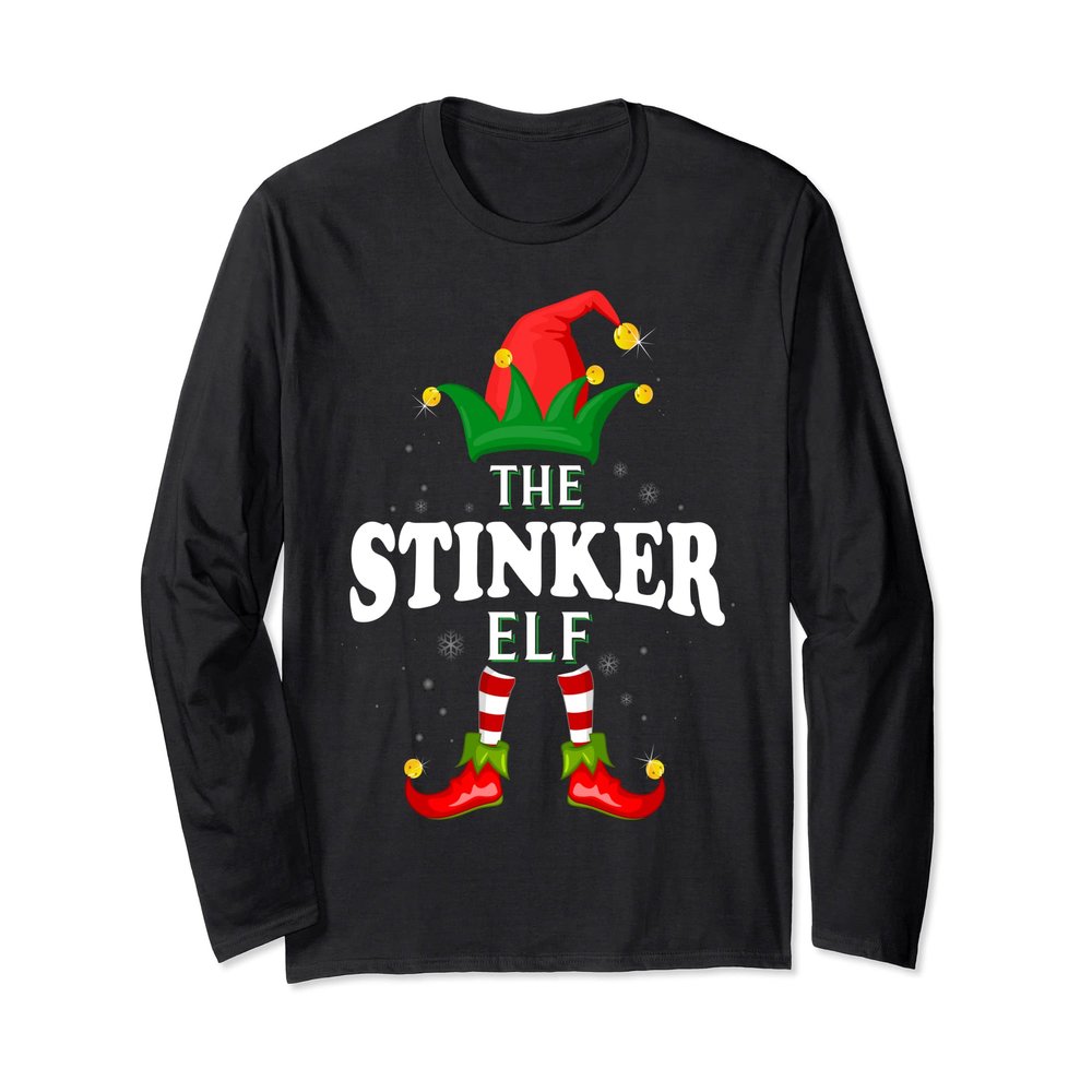 Xmas Stinker Elf Family Matching Christmas Pajama Long Sleeve T-Shirt