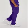 Landau Scrub Zone Unisex Relaxed Fit 2-Pocket Drawstring Cargo Scrub Pants 85221 Grape PLG view 2