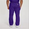 Landau Scrub Zone Unisex Relaxed Fit 2-Pocket Drawstring Cargo Scrub Pants 85221 Grape PLG view 3