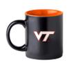 Boelter Brands Two Toned Matte Black Coffee Mug, NCAA Team Logo with Inner Team Color (Virginia Tech Hokies) view 1