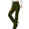 Uillui Women's Slacks Stretch Bootcut Dress Pants Work Casual High Waisted Yoga Straight Leg Trousers Skinny Dress Leggings Army Green view 1
