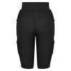 Uillui Women's Cotton Linen Capri Pants Lightweight Loose Fit Cargo Joggers Pants Elastic Waist Hiking Athletic Sweatpants Black view 3
