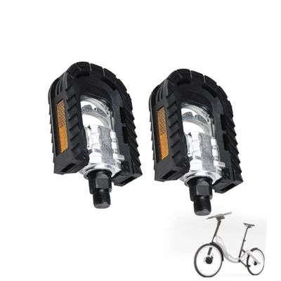 BESPORTBLE 1pair Foldable Aluminum Alloy Mountain Bike Pedals Non-Slip Design for Enhanced Comfort and Efficiency Suitable for Road and Mountain Bicycles Black