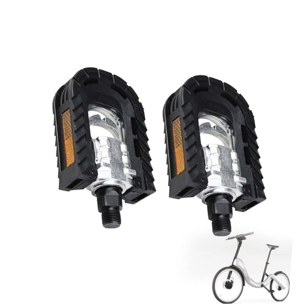BESPORTBLE 1pair Foldable Aluminum Alloy Mountain Bike Pedals Non-Slip Design for Enhanced Comfort and Efficiency Suitable for Road and Mountain Bicycles Black