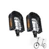 BESPORTBLE 1pair Foldable Aluminum Alloy Mountain Bike Pedals Non-Slip Design for Enhanced Comfort and Efficiency Suitable for Road and Mountain Bicycles Black view 1
