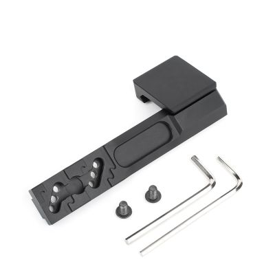 NOBUHIRO Extension Metal Offset Light Mount, Adjustable M300 M600 Series Tactical Flashlight Mount, Fit for 20mm Picatinny Rail or Fast Helmet Fixture