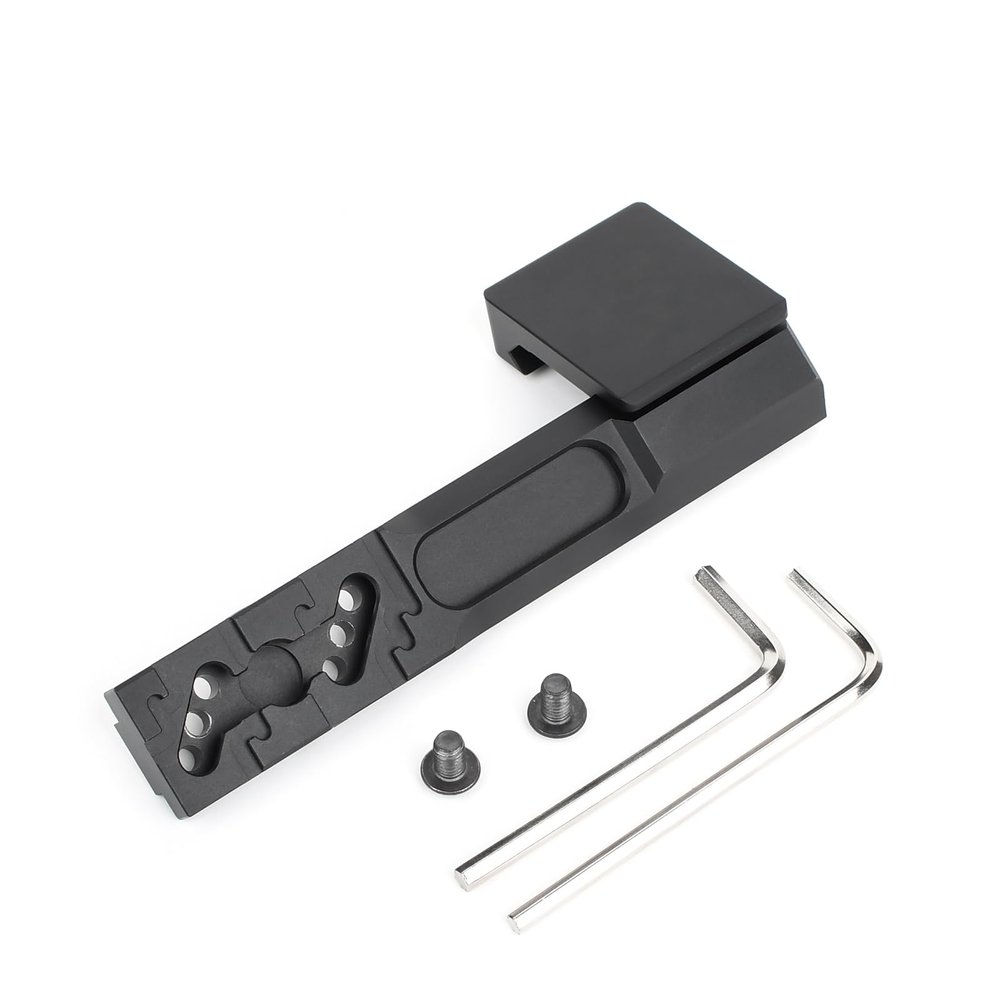 NOBUHIRO Extension Metal Offset Light Mount, Adjustable M300 M600 Series Tactical Flashlight Mount, Fit for 20mm Picatinny Rail or Fast Helmet Fixture