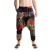 Men's Hippie Baggy Boho Yoga Harem Pants African Pattern Print Sweatpants Casual Hip Hop Pant view 1